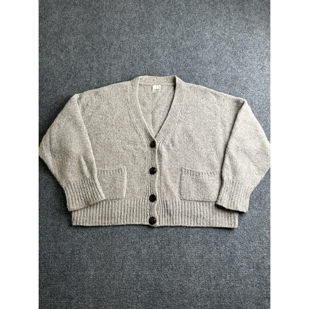 Womens Babaa Eco Wool Boxy Cardigan Made in Spain, Size One Size
